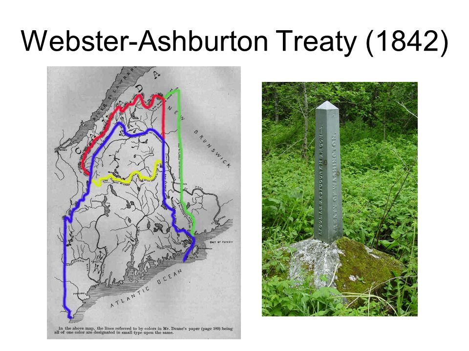 A history of the webster ashburton treaty in 1783
